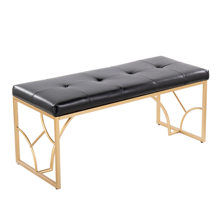 LumiSource Faux Leather Bench Wayfair